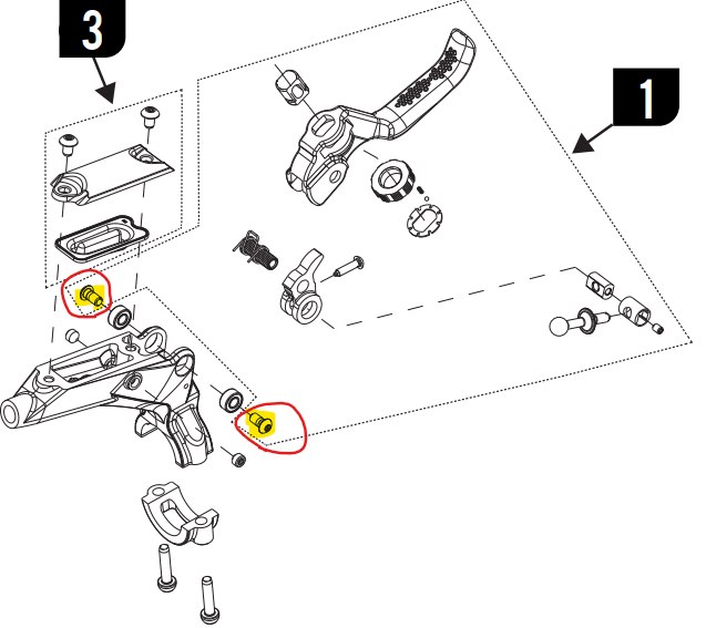 Dominion Lever Pivot Bolts